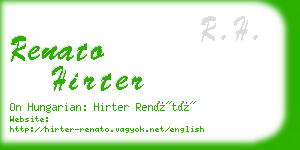 renato hirter business card